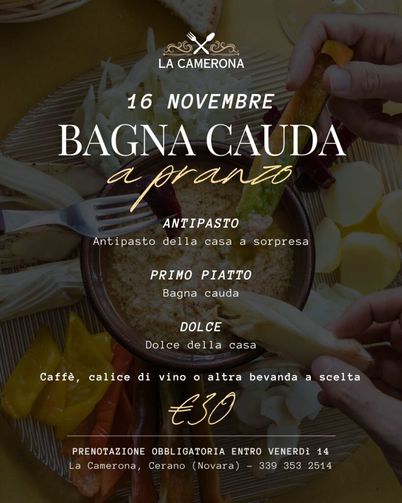 Locandina per bagna cauda a pranzo