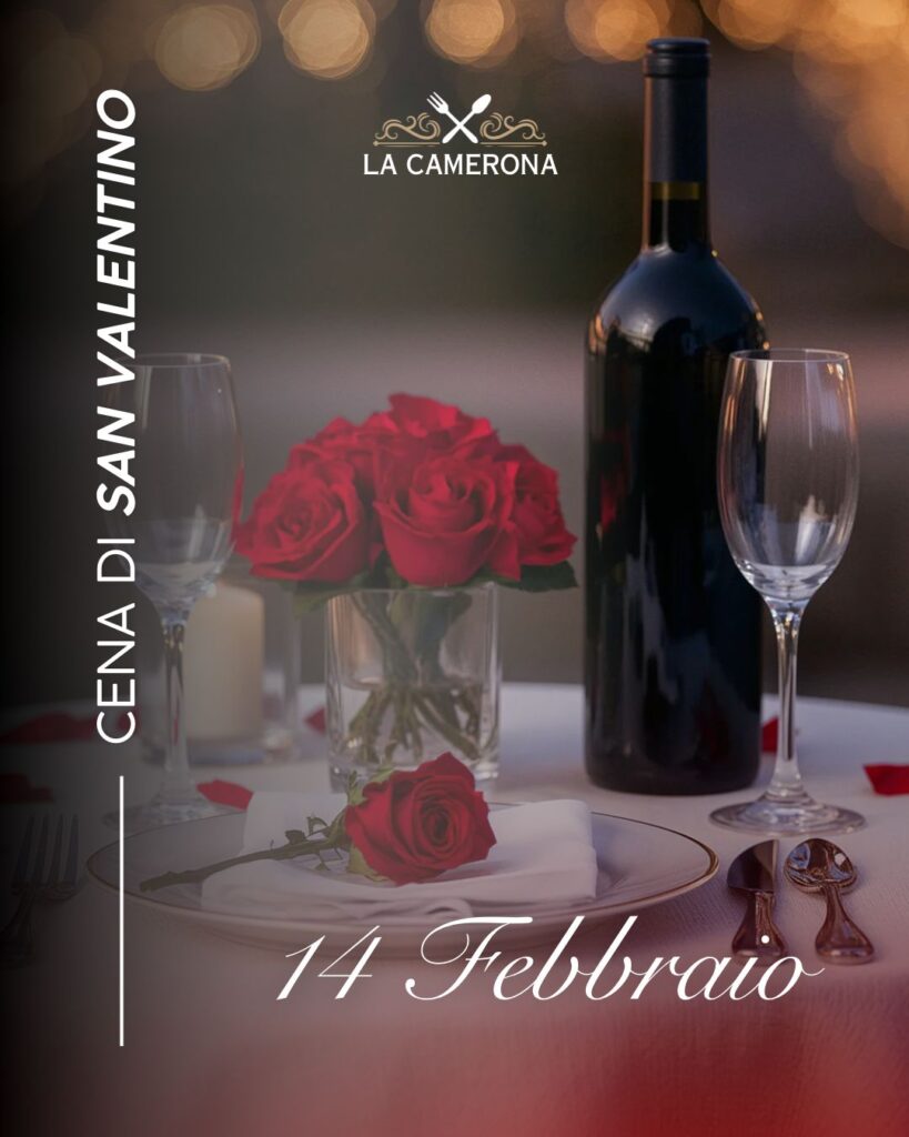 locandina cena di san valentino di La Camerona 14 febbraio 2026